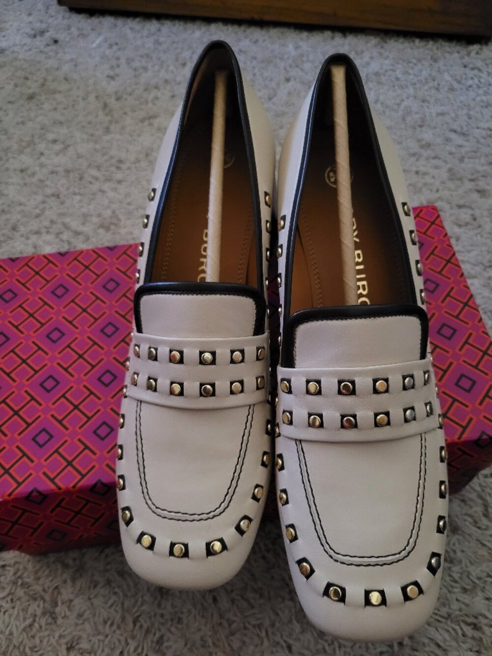 NIB Tory Burch Tory 55MM Loafer.Heel - 9